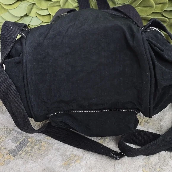 Vintage Kipling Mini Backpack | Y2K Black Crinkled Nylon (NO MONKEY KEYCHAIN) - Picture 9 of 14